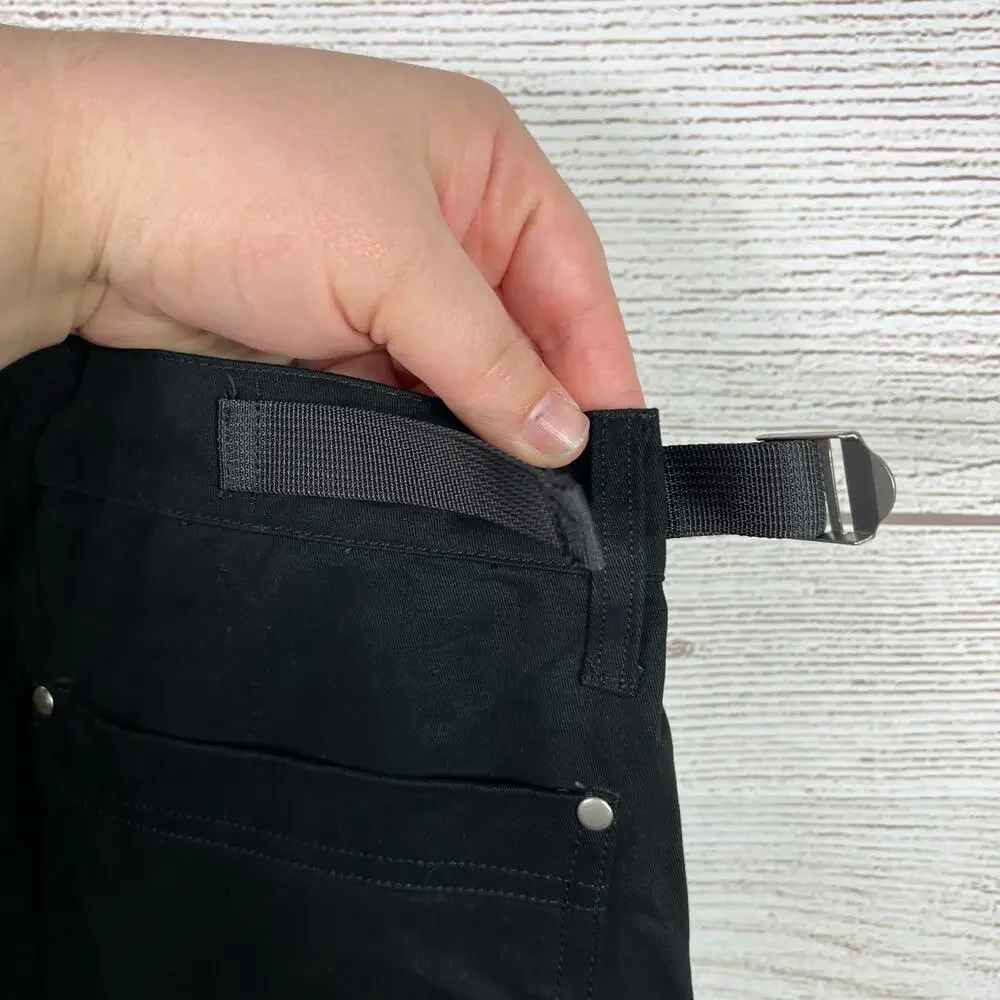 Vuja Dé Men's Black Flared Carpenter Pants Size Medium